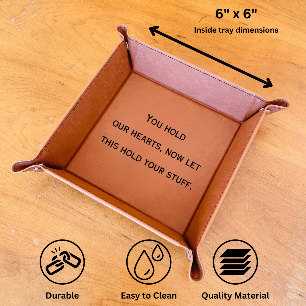 Unique Personalized Sentimental Valet Tray Customized Anniversary Gifts for Men by Groovy Guy