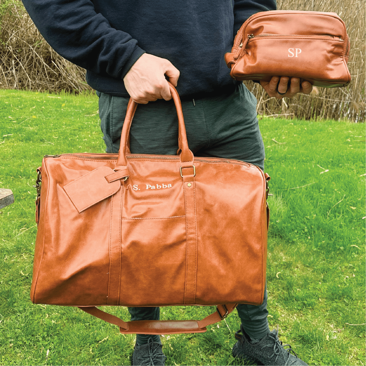 Unique Personalized Journey Essentials Customized Duffel Bags Gifts for Men by Groovy Guy