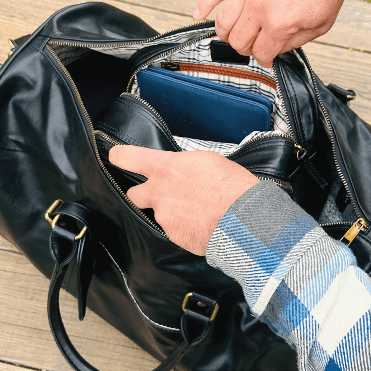 Unique Personalized Journey Essentials Customized Duffel Bags Gifts for Men by Groovy Guy