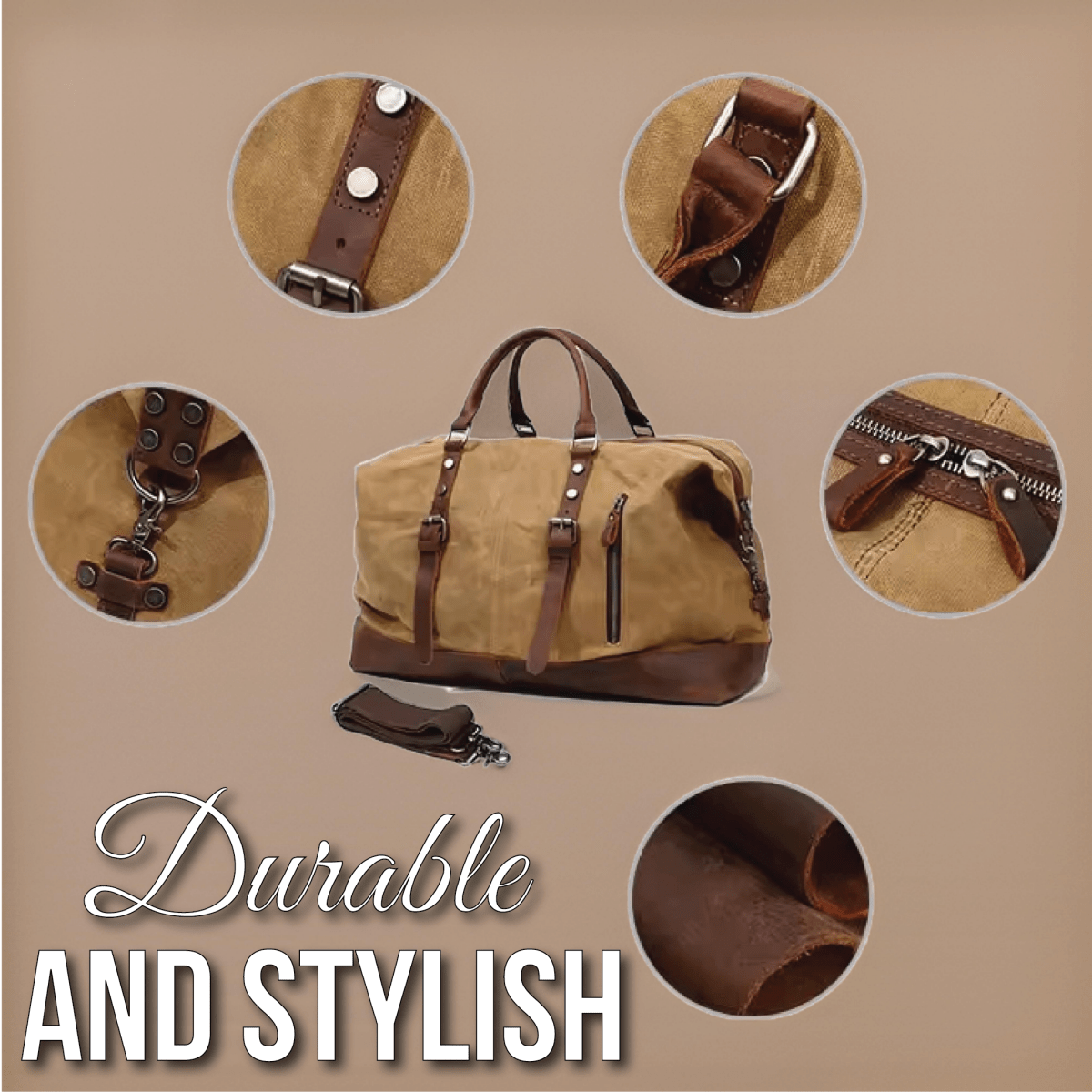 Unique Personalized Personalized Waxed Canvas Weekender Bag Customized Duffle Bag Gifts for Men by Groovy Guy