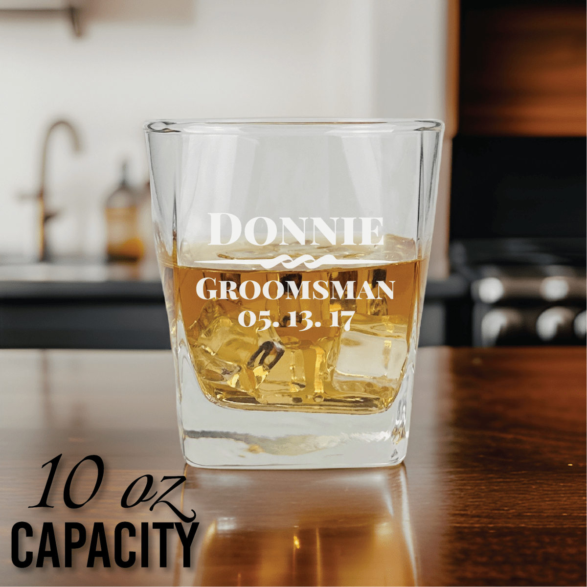 Unique Personalized Whiskey Smash Customized Whiskey Glass Gifts for Men by Groovy Guy