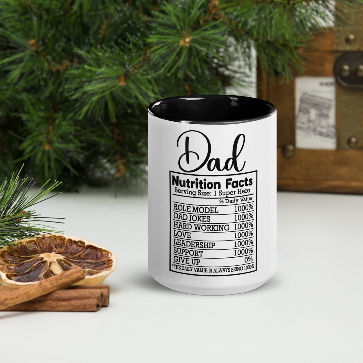 Unique Personalized Dads Nutritional Coffee Mug Customized Coffee & Tea Cups Gifts for Men by Groovy Guy