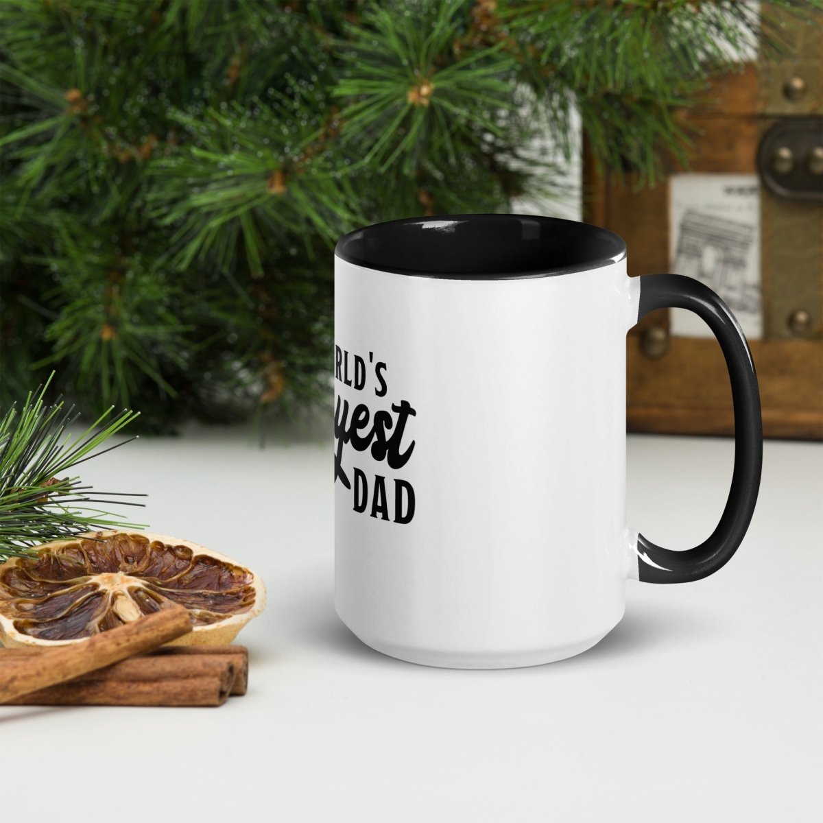 Unique Personalized World's Okayest Dad Coffee Mug Customized Coffee & Tea Cups Gifts for Men by Groovy Guy