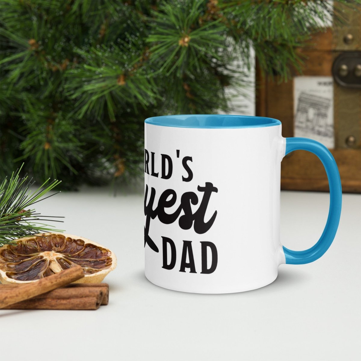 Unique Personalized World's Okayest Dad Coffee Mug Customized Coffee & Tea Cups Gifts for Men by Groovy Guy