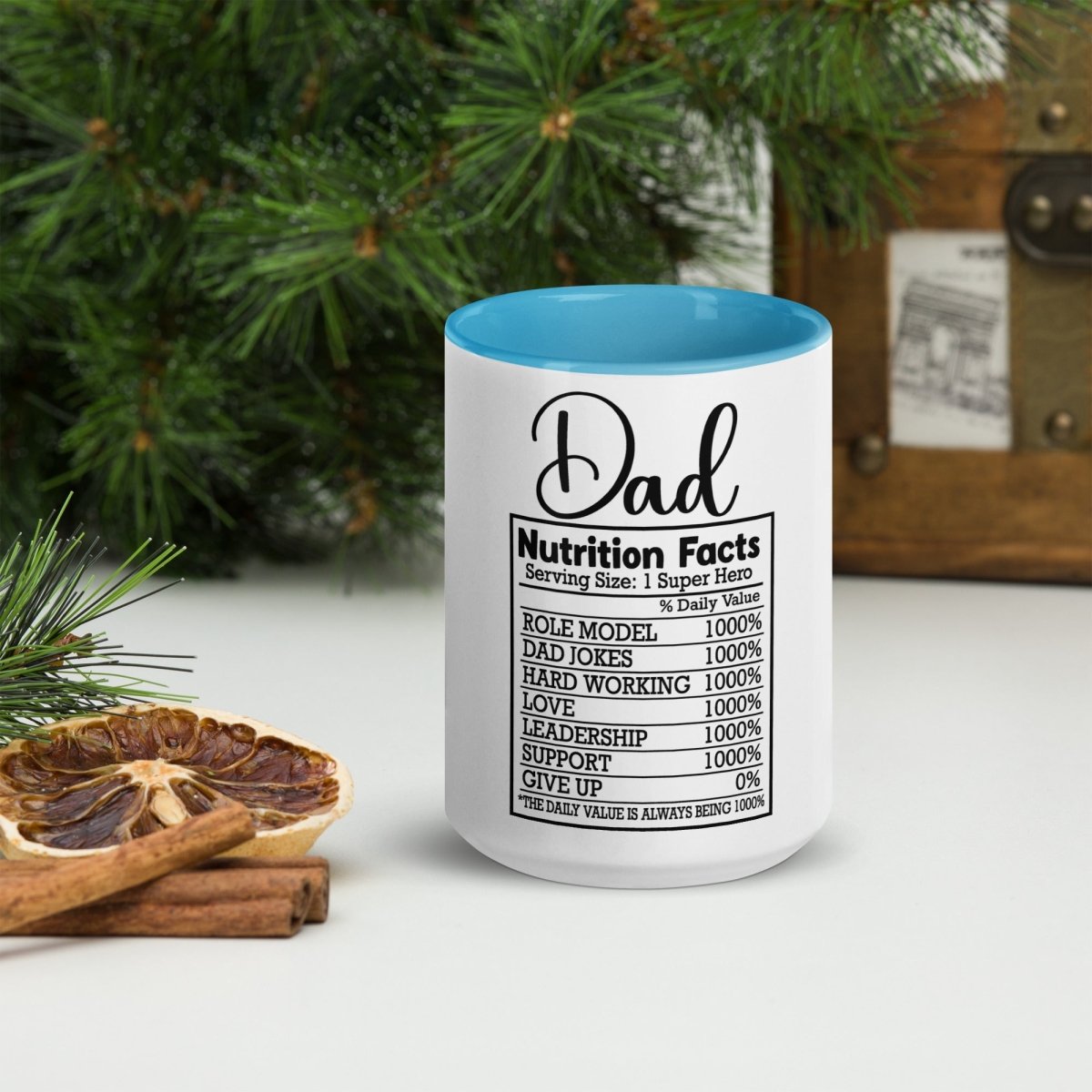 Unique Personalized Dads Nutritional Coffee Mug Customized Coffee & Tea Cups Gifts for Men by Groovy Guy