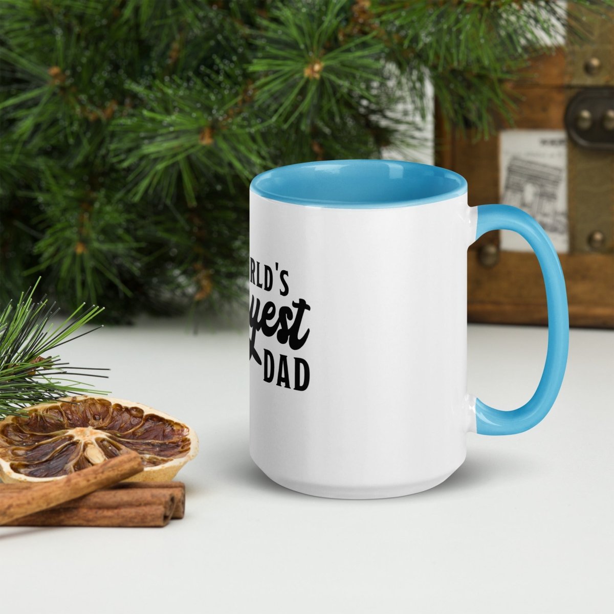 Unique Personalized World's Okayest Dad Coffee Mug Customized Coffee & Tea Cups Gifts for Men by Groovy Guy