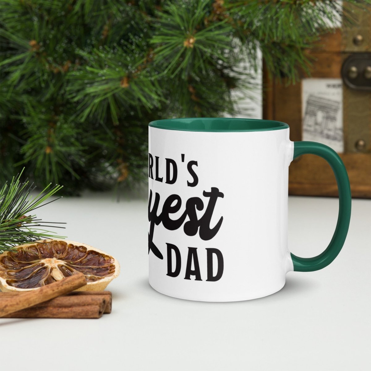 Unique Personalized World's Okayest Dad Coffee Mug Customized Coffee & Tea Cups Gifts for Men by Groovy Guy