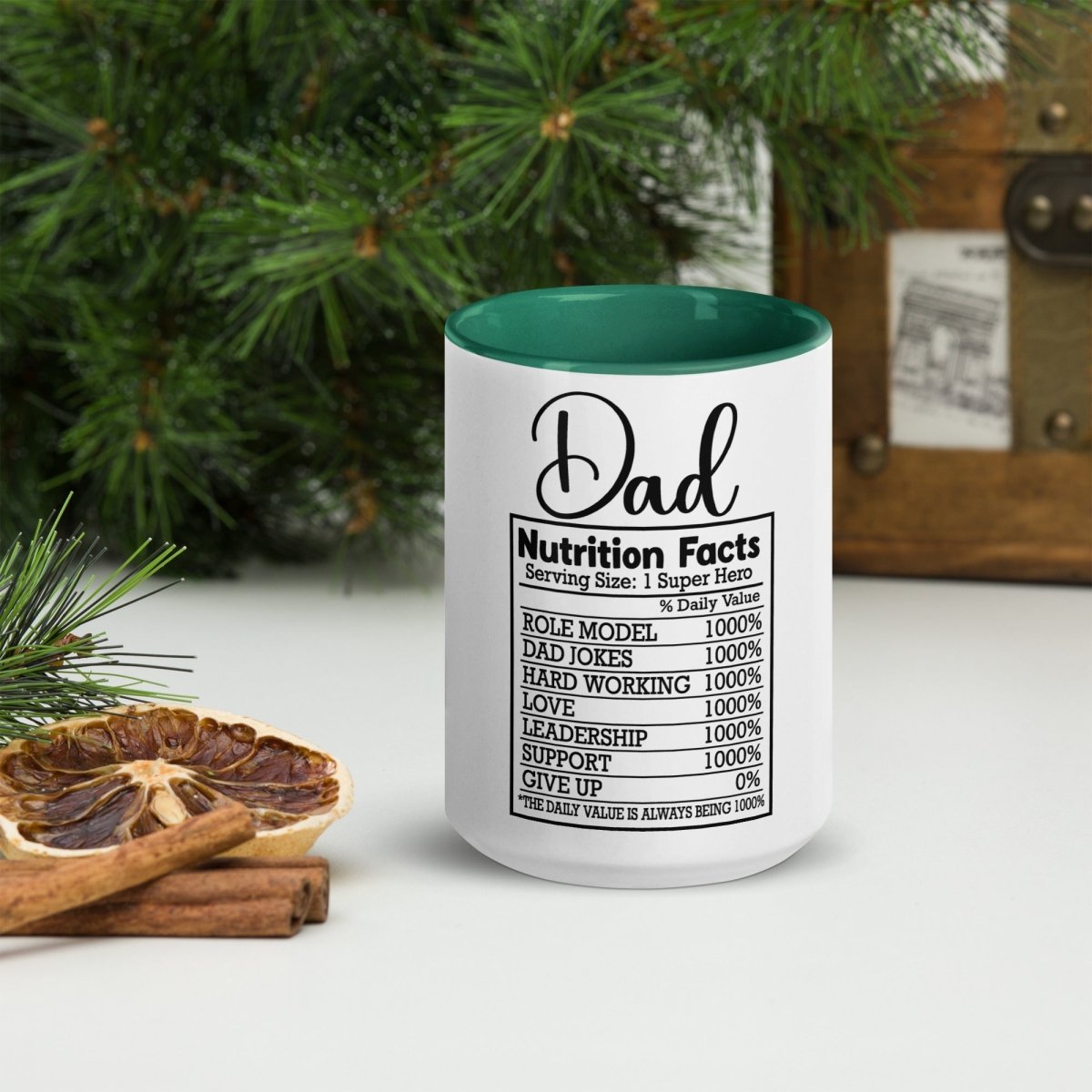 Unique Personalized Dads Nutritional Coffee Mug Customized Coffee & Tea Cups Gifts for Men by Groovy Guy