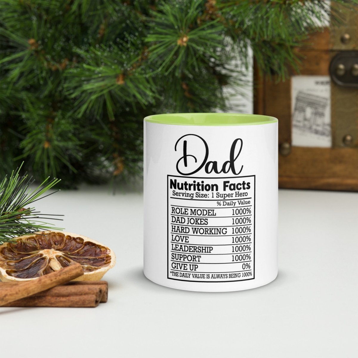 Unique Personalized Dads Nutritional Coffee Mug Customized Coffee & Tea Cups Gifts for Men by Groovy Guy