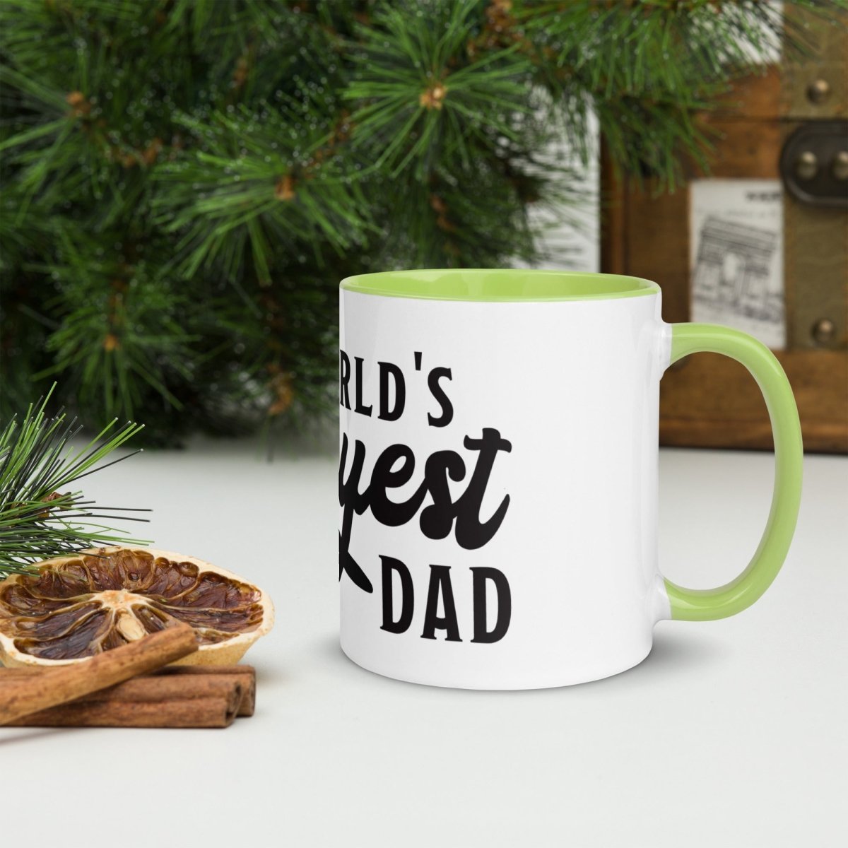 Unique Personalized World's Okayest Dad Coffee Mug Customized Coffee & Tea Cups Gifts for Men by Groovy Guy