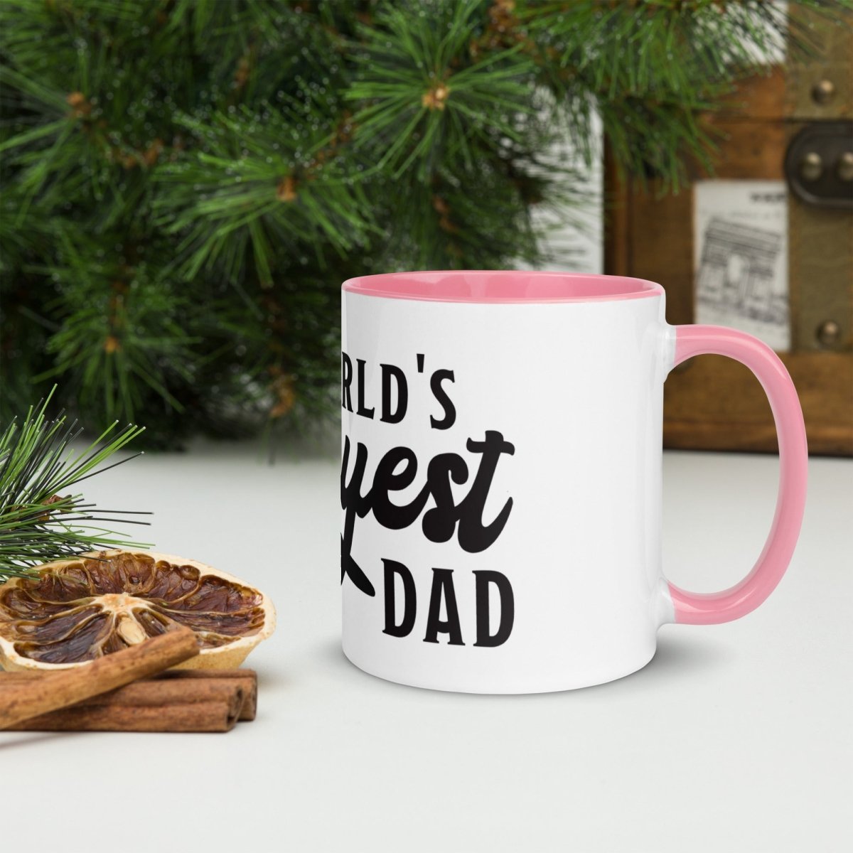 Unique Personalized World's Okayest Dad Coffee Mug Customized Coffee & Tea Cups Gifts for Men by Groovy Guy
