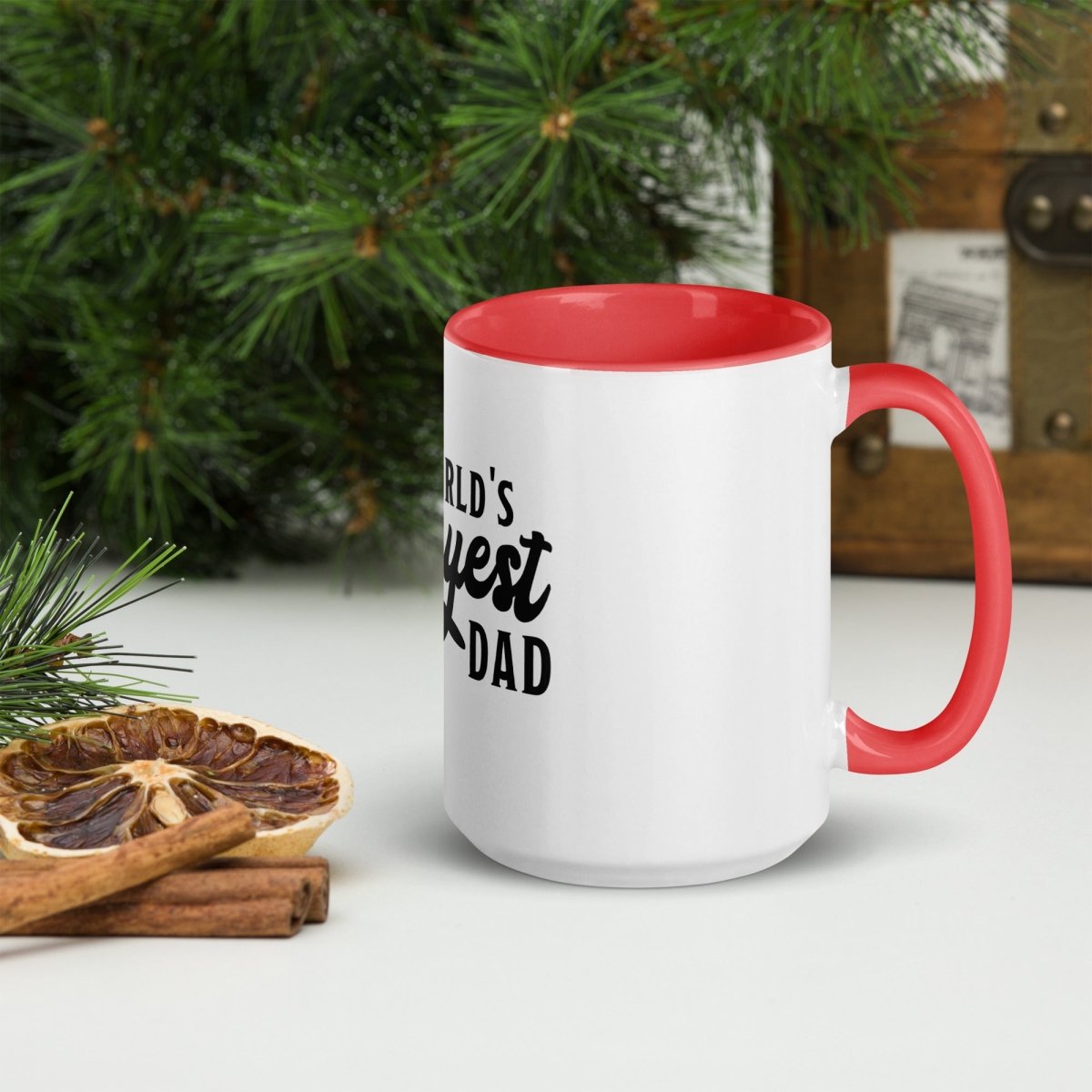 Unique Personalized World's Okayest Dad Coffee Mug Customized Coffee & Tea Cups Gifts for Men by Groovy Guy