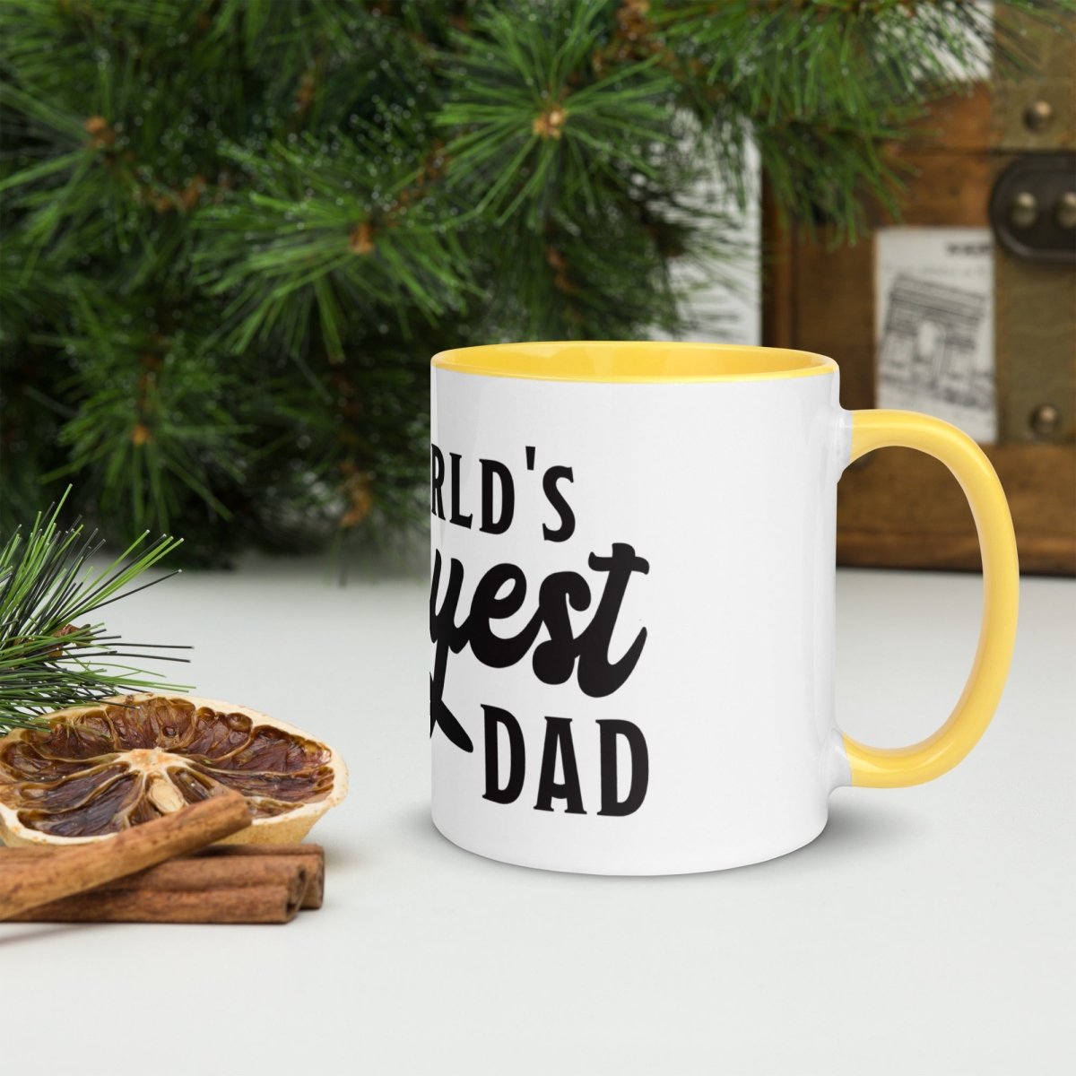 Unique Personalized World's Okayest Dad Coffee Mug Customized Coffee & Tea Cups Gifts for Men by Groovy Guy