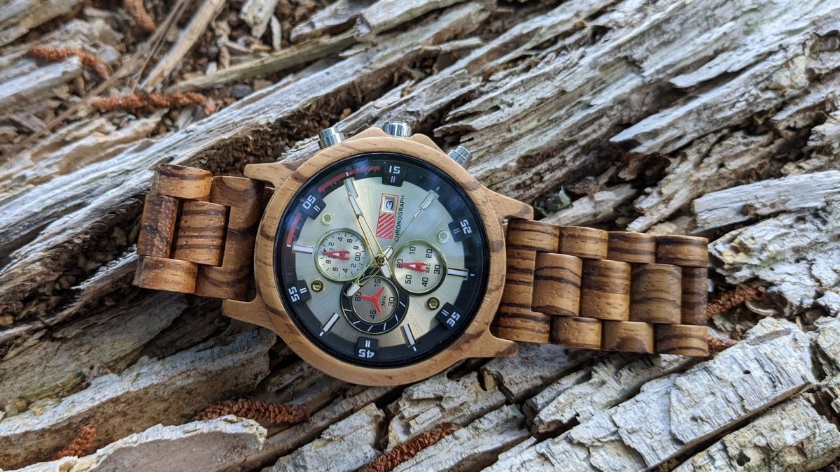 Unique Personalized Multa | Brown Customized Wooden Watch Gifts for Men by Groovy Guy