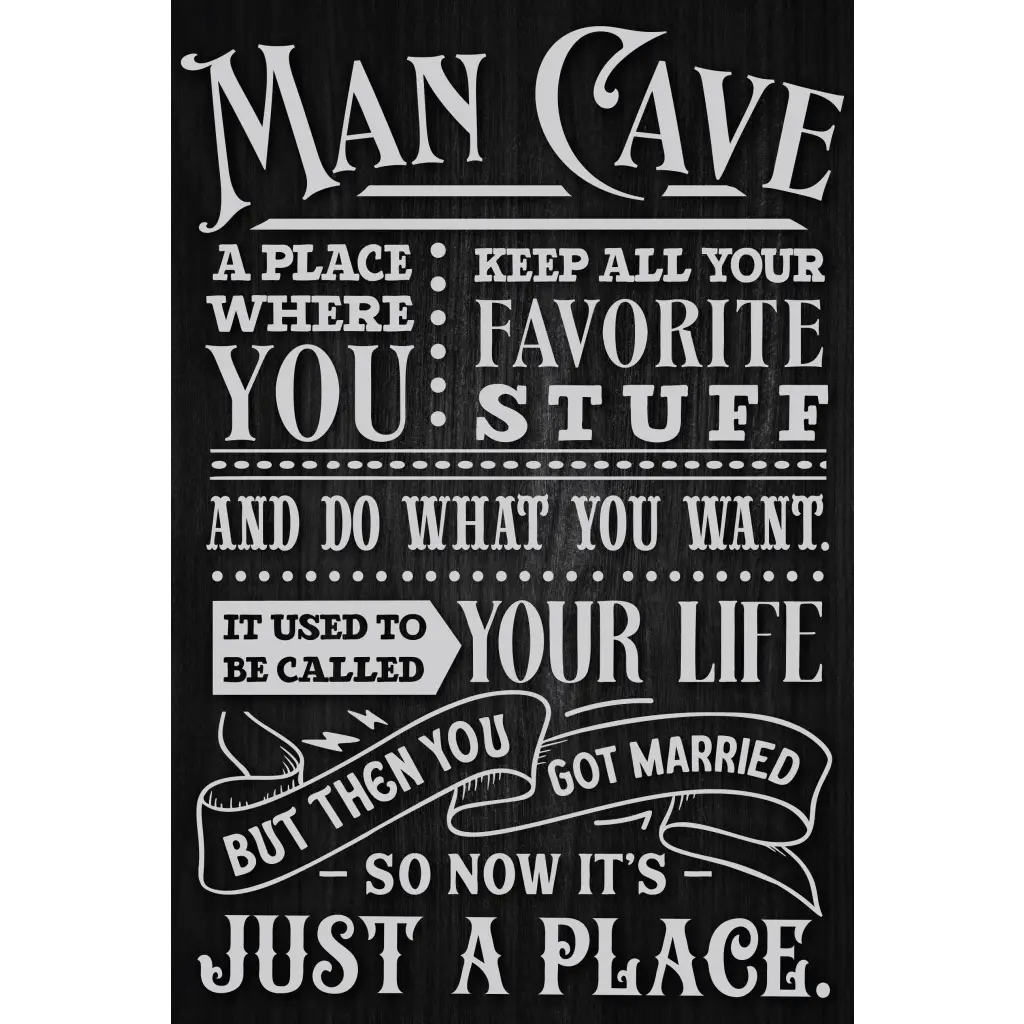 Unique Personalized Your Life Man Cave Metal Sign Customized Wall Decor Gifts for Men by Groovy Guy