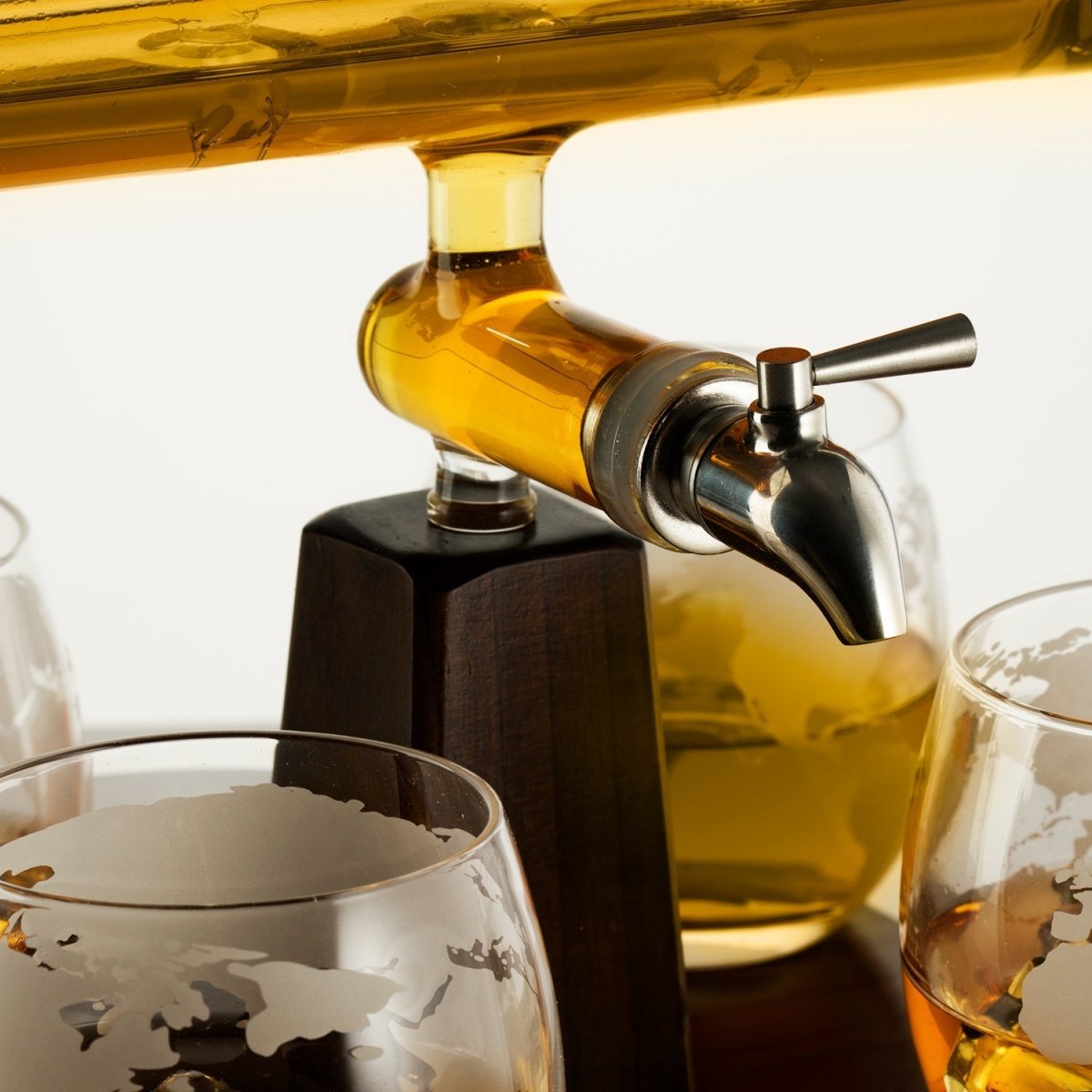 Unique Personalized Antique Ship Decanter Set Customized Decanter Set Gifts for Men by Groovy Guy