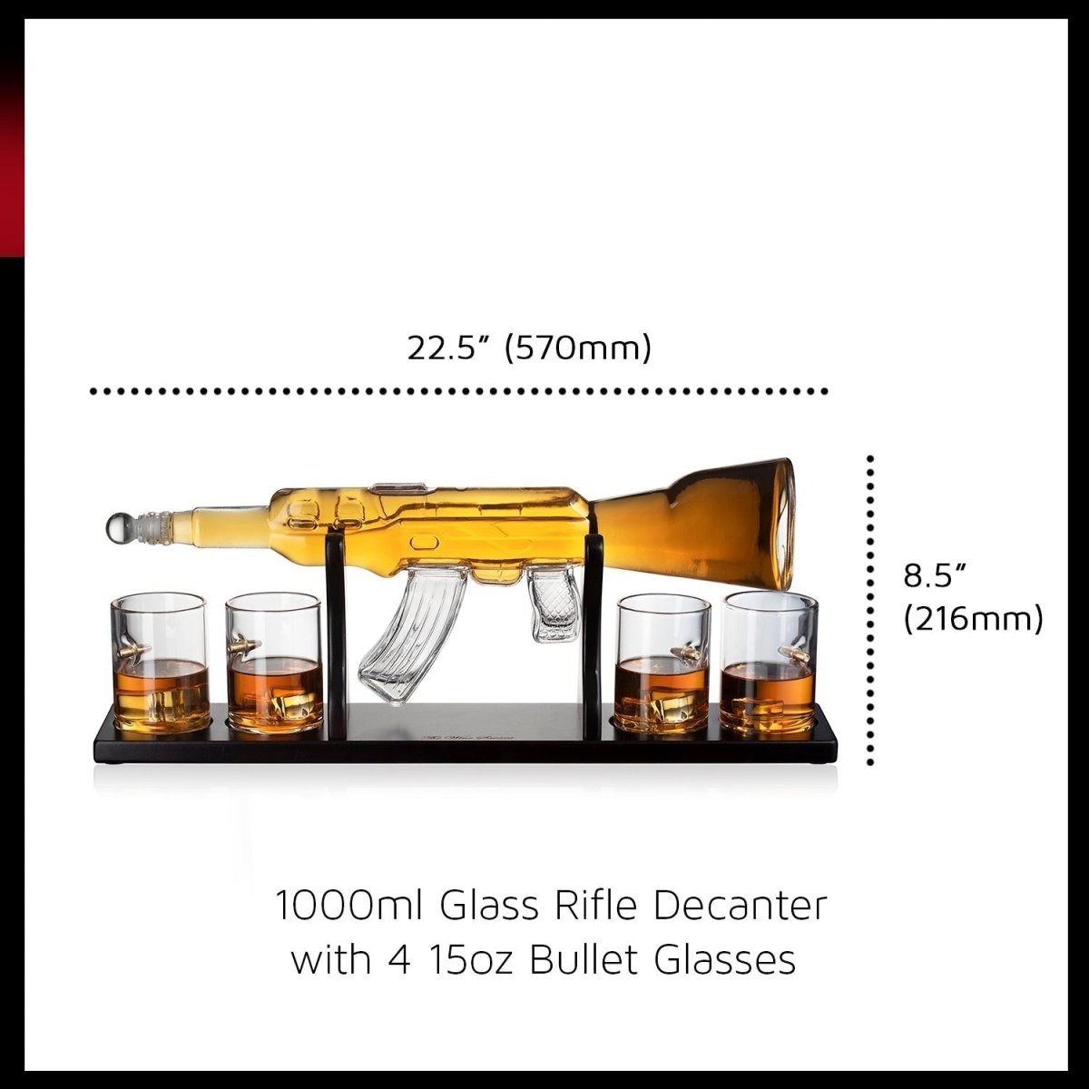 Unique Personalized Rifle Decanter Set Customized Gifts for Men by Groovy Guy