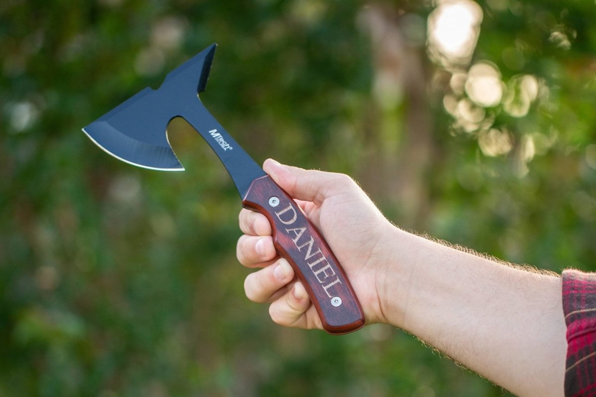 Unique Personalized Custom Engraved Hatchet Axe Customized Axes Gifts for Men by Groovy Guy