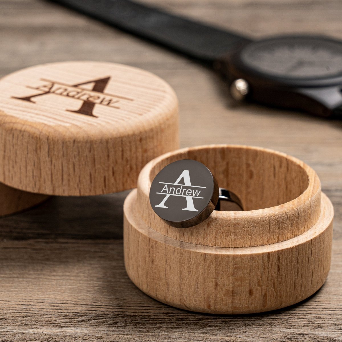Unique Personalized Engraved Cufflinks Set Customized cufflinks Gifts for Men by Groovy Guy