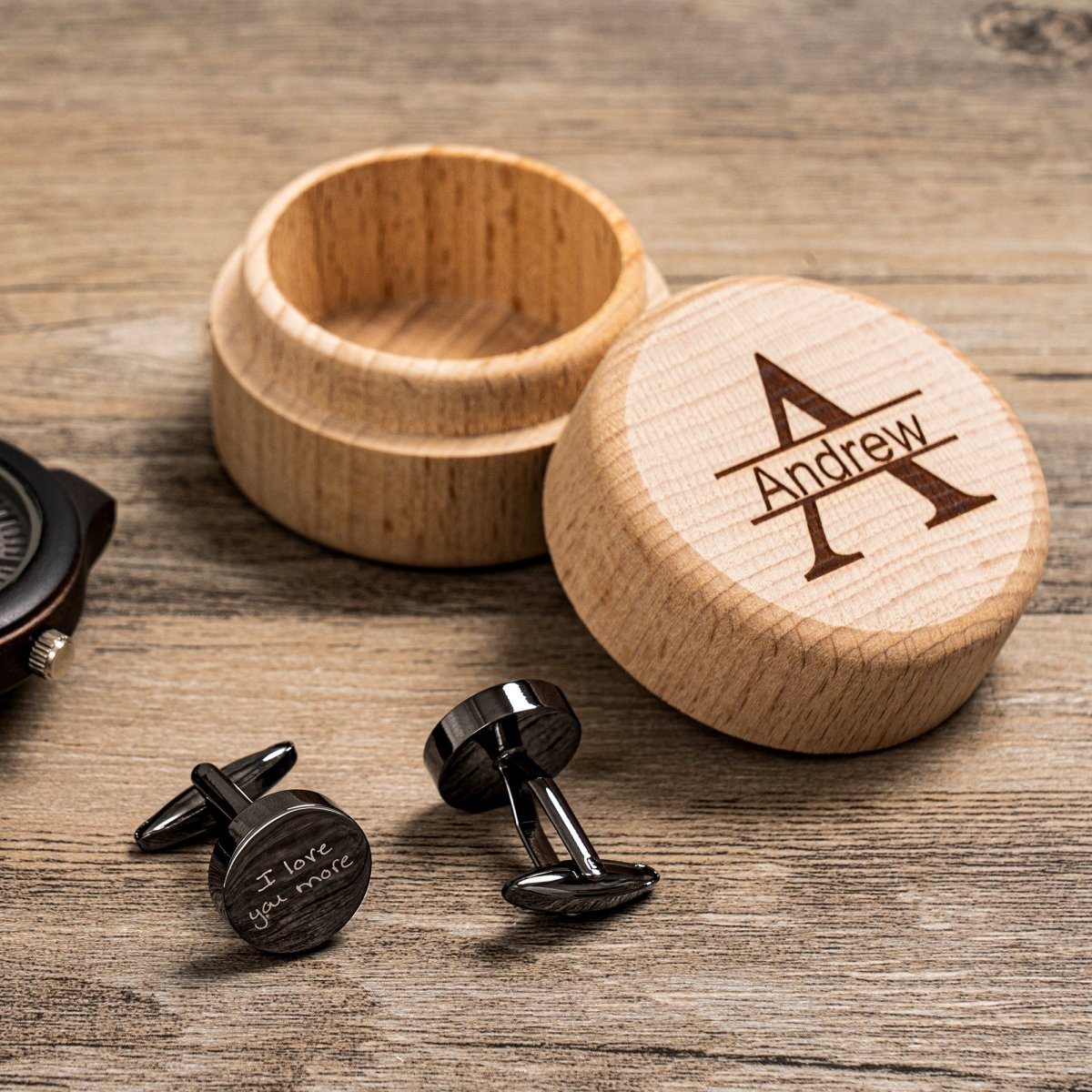 Unique Personalized Engraved Cufflinks Set Customized cufflinks Gifts for Men by Groovy Guy