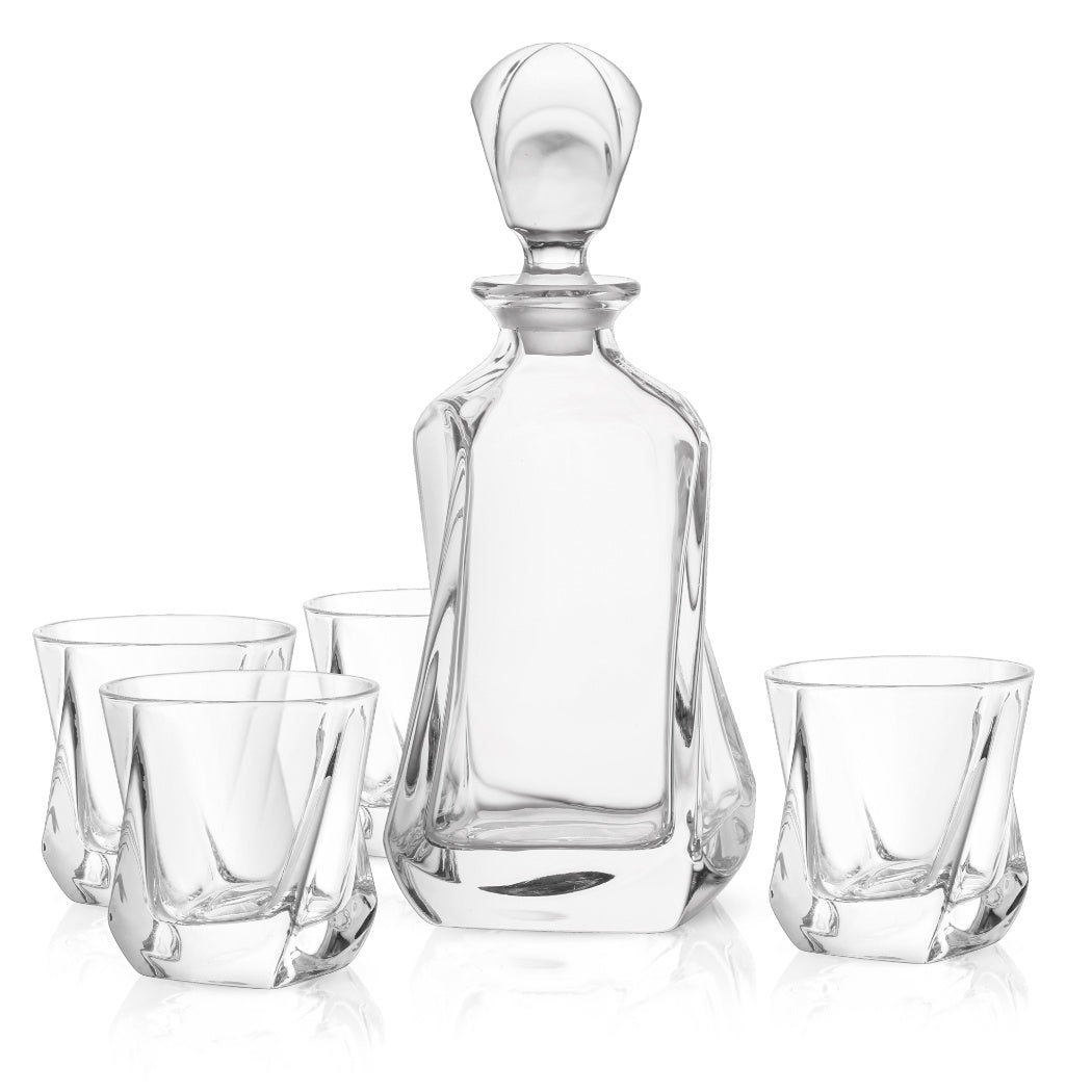 Classy Twisted Decanter Set