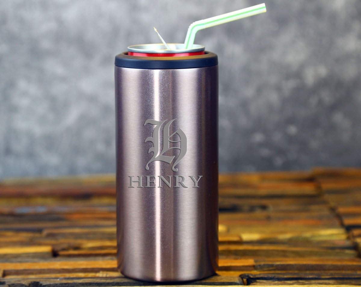 Unique Personalized Rose Gold Custom Koozie Customized Personalized Koozie Gifts for Men by Groovy Guy