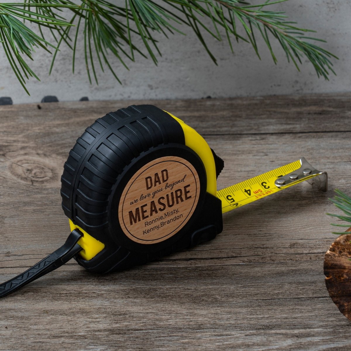 Unique Personalized Dads Tape Measure Customized Tools Gifts for Men by Groovy Guy