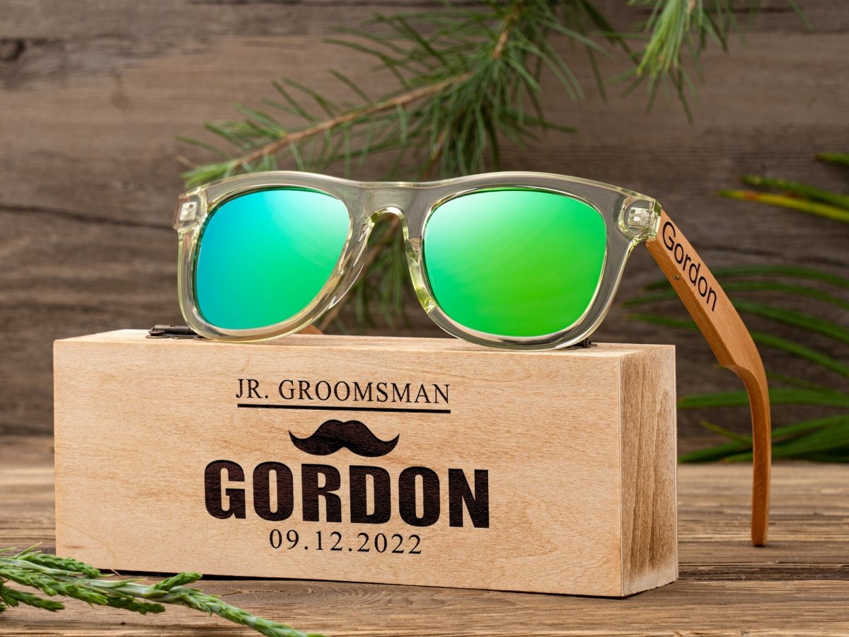 Unique Personalized Engraved Kids Sunglasses Customized Sunglasses Gifts for Men by Groovy Guy