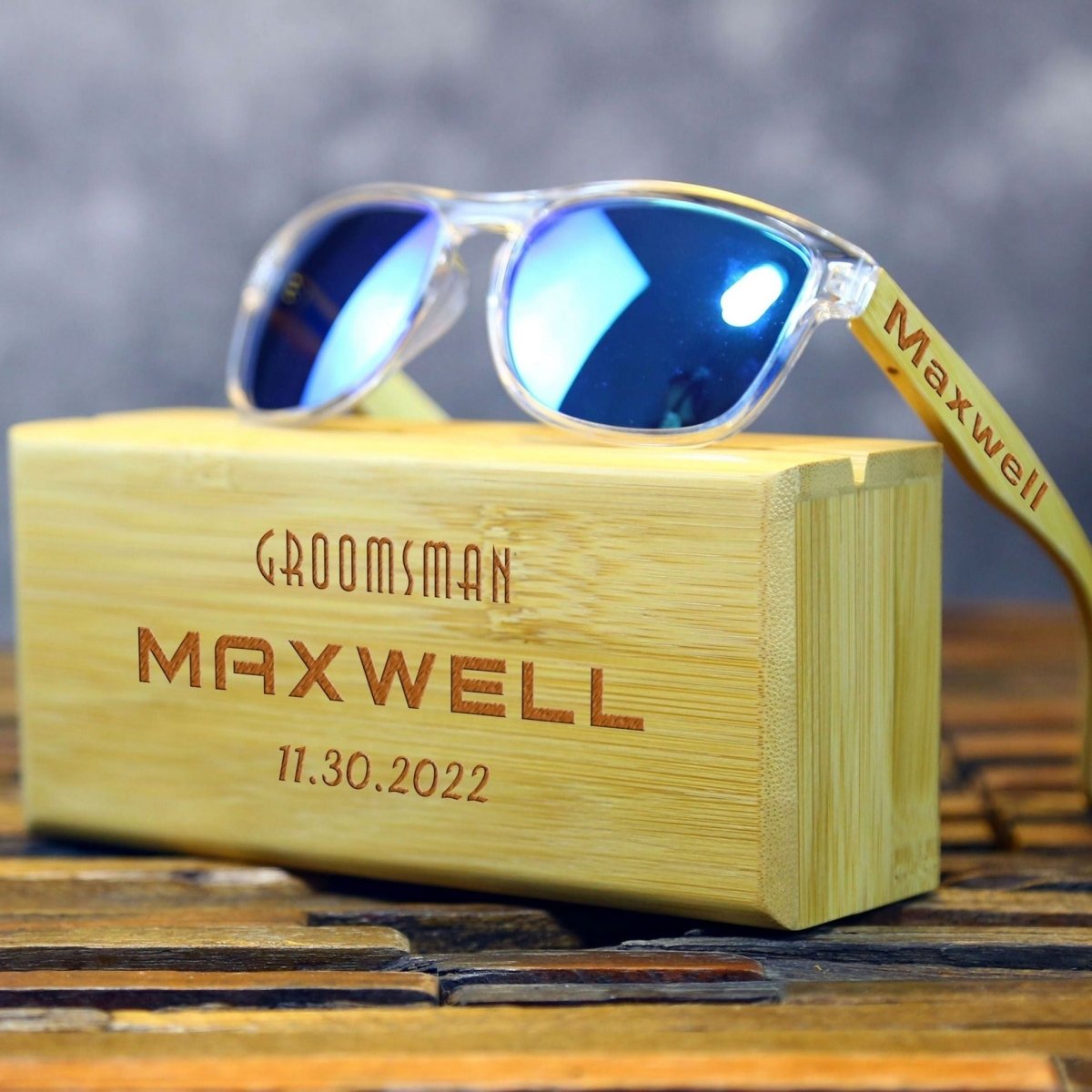 Unique Personalized Engraved Polarized Sunglasses Customized Sunglasses Gifts for Men by Groovy Guy