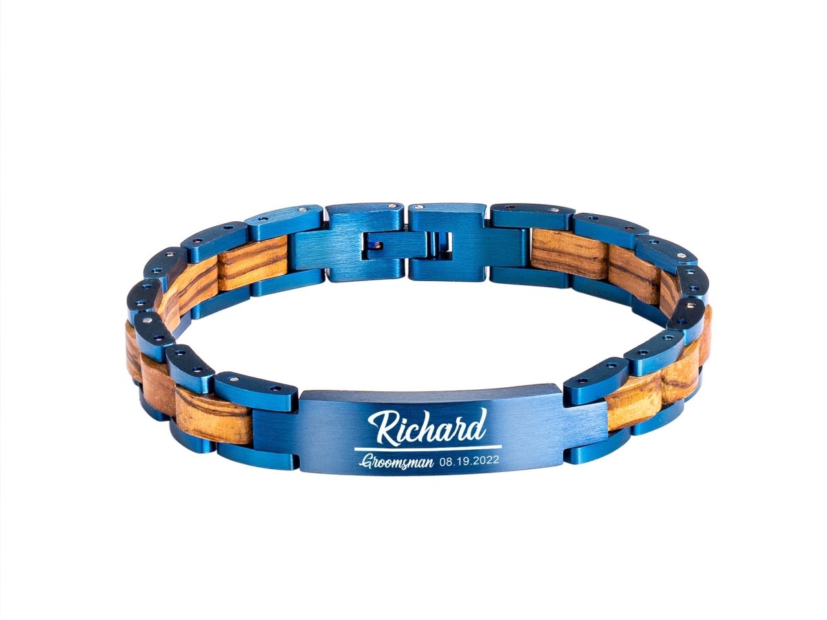 Unique Personalized Custom Mens Bracelet Customized Bracelet Gifts for Men by Groovy Guy