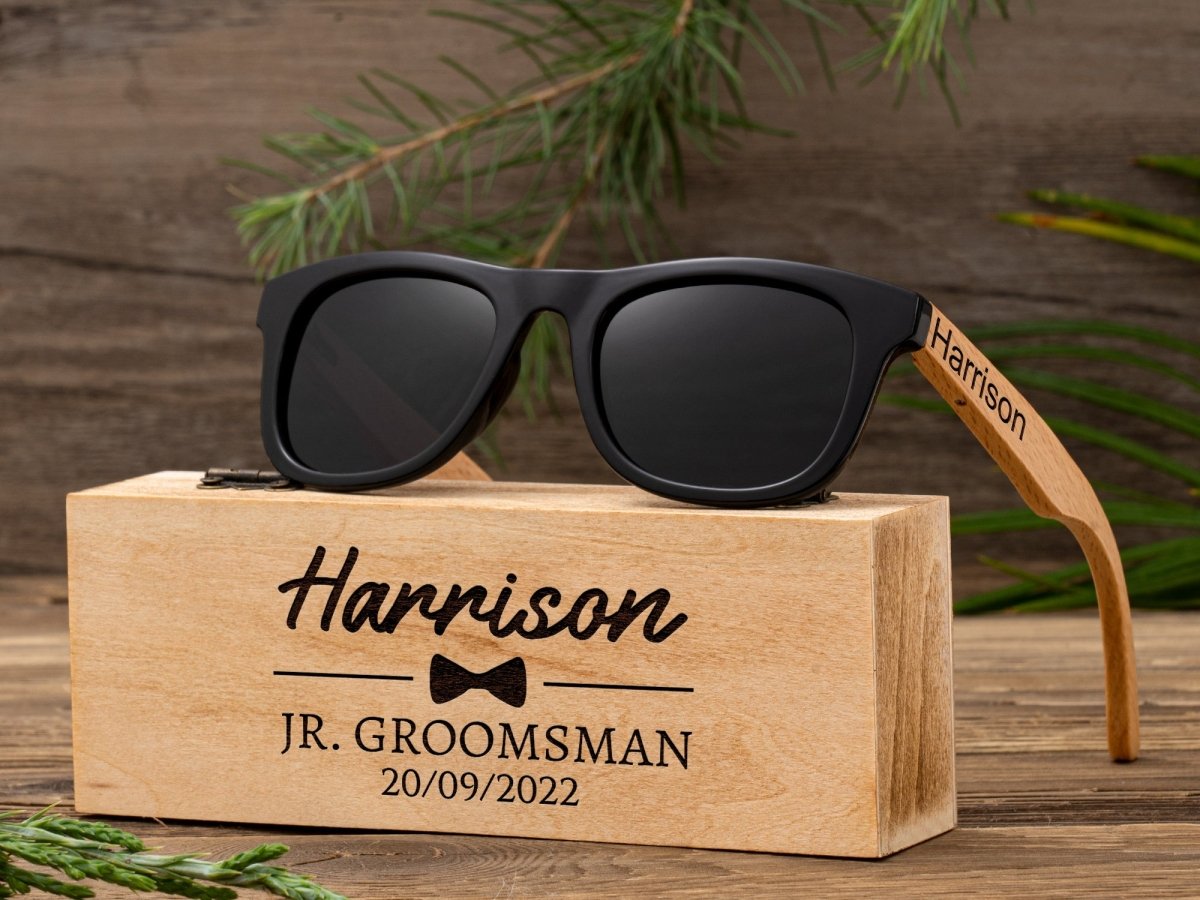 Unique Personalized Engraved Kids Sunglasses Customized Sunglasses Gifts for Men by Groovy Guy