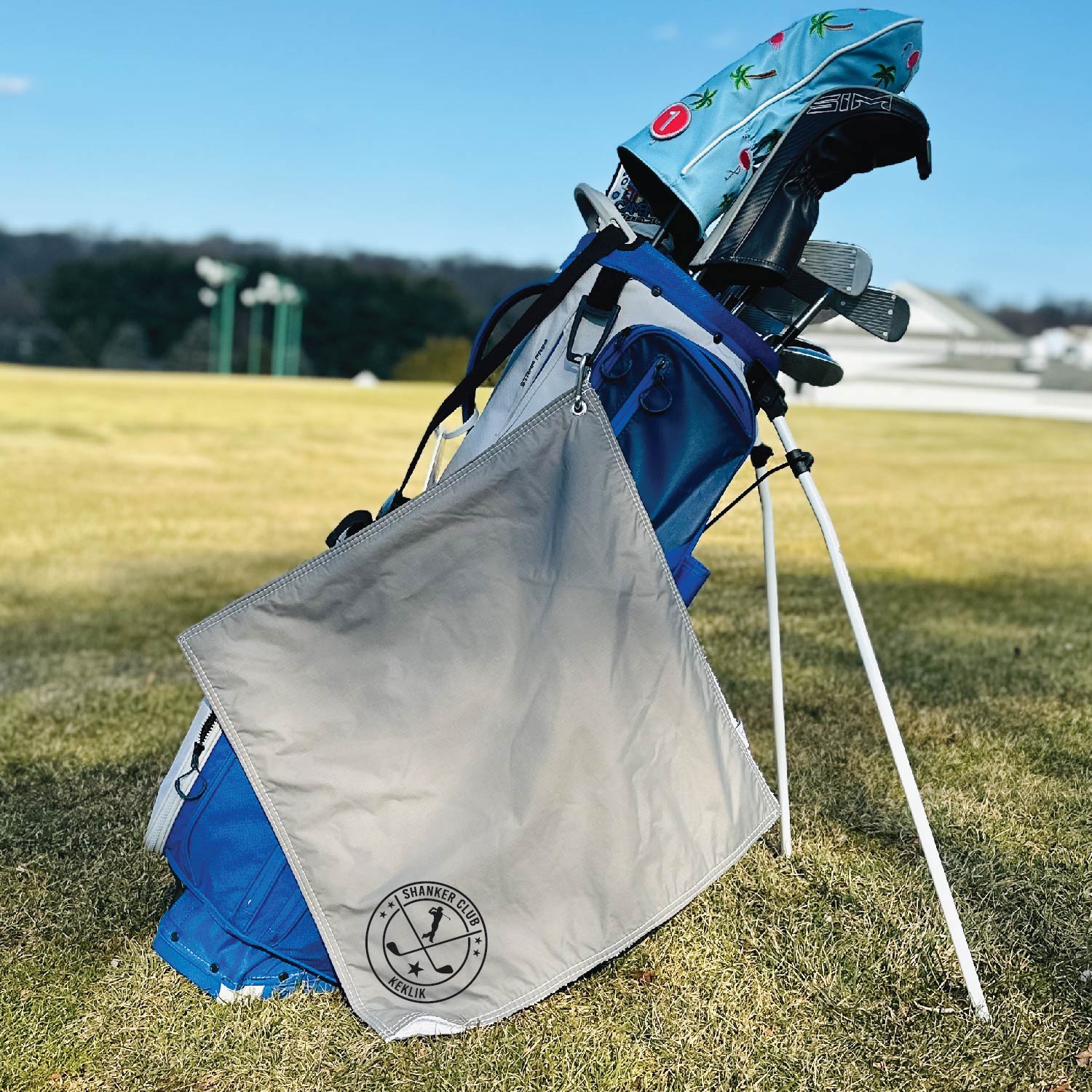 Clubs for Sale Golf Towel by Groovy Guy Gifts