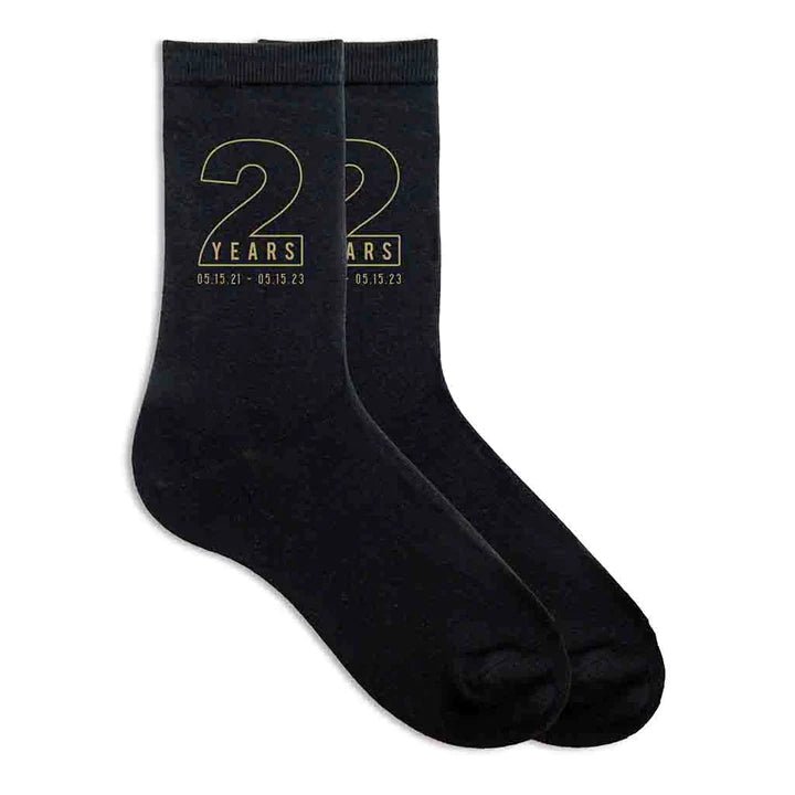 Unique Personalized Cotton Anniversary Socks Customized Socks Gifts for Men by Groovy Guy