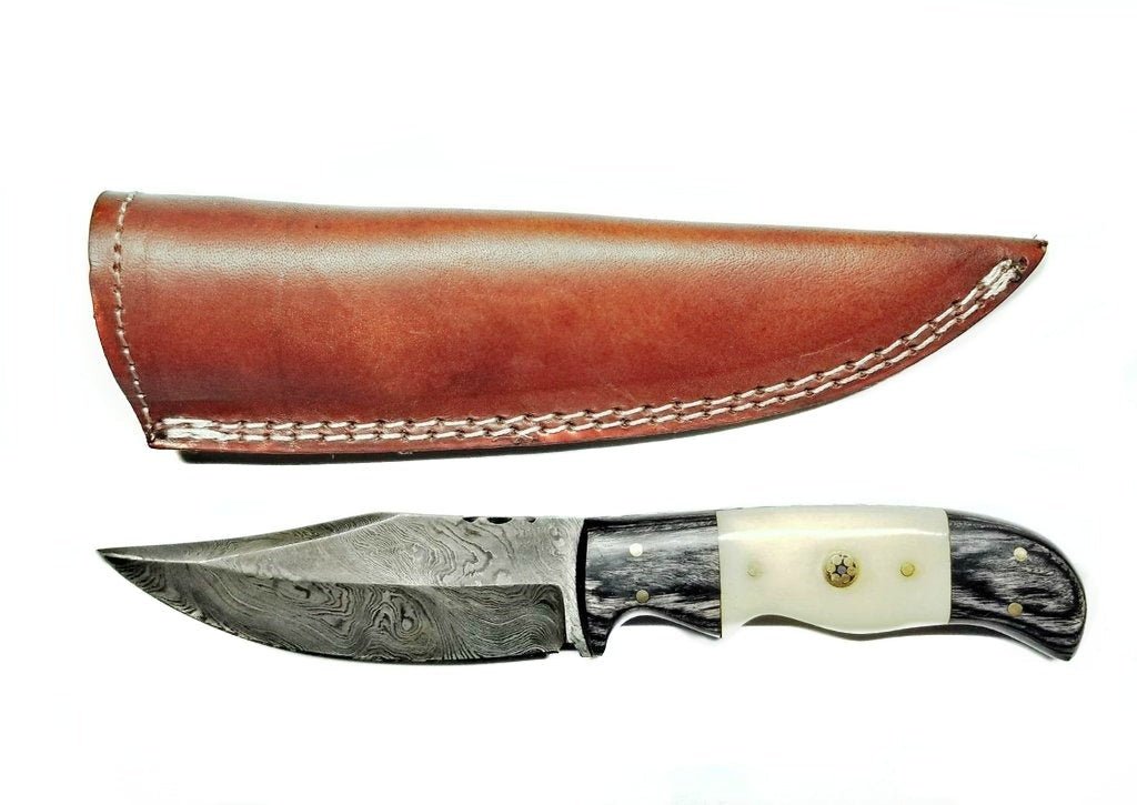 Unique Personalized Damascus Steel Hunting Knife Customized Damascus Knife Gifts for Men by Groovy Guy