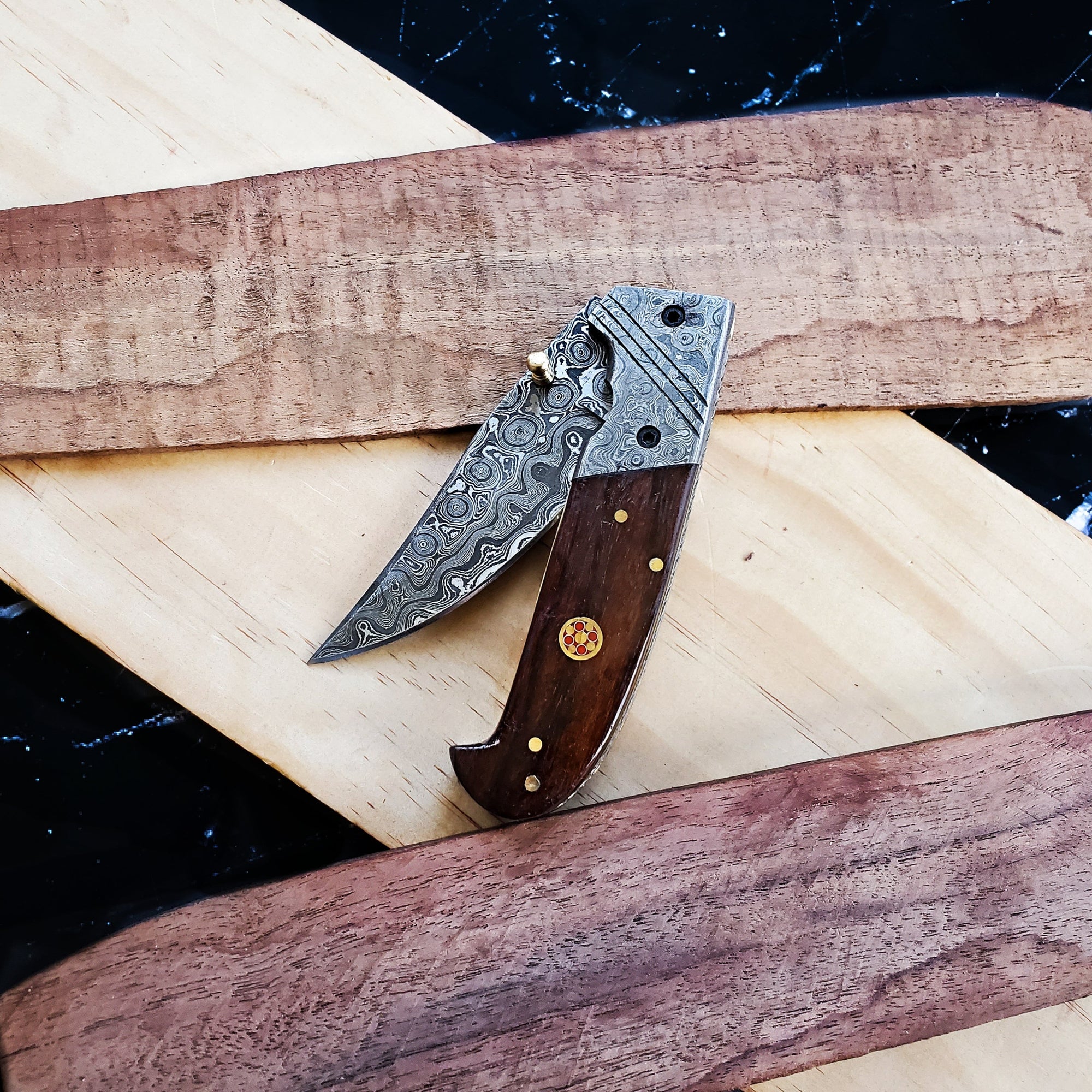 ROMANTICIST Kitchen Knife Set with Block - 8PCS High Carbon