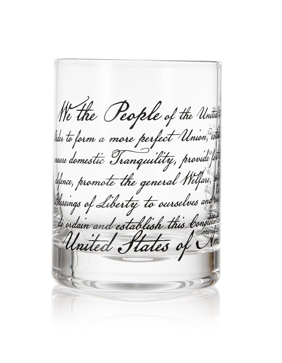 Unique Personalized We The People American Flag Whiskey Glasses Customized Whiskey Glass Set Gifts for Men by Groovy Guy