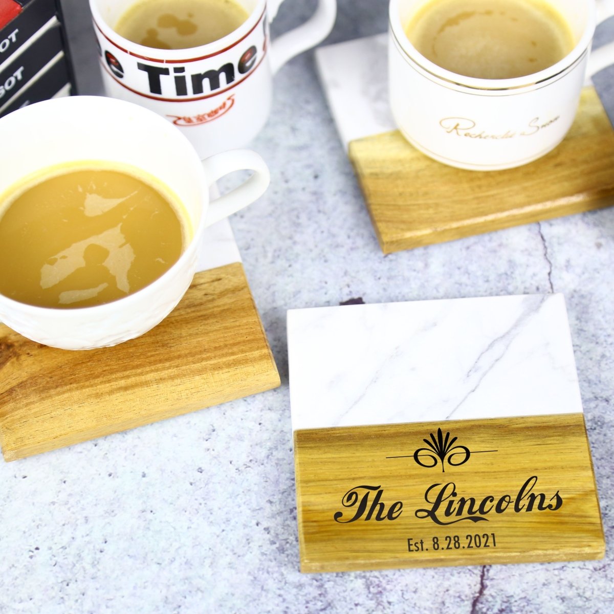 Unique Personalized Stone Cold Coasters Customized Coasters Gifts for Men by Groovy Guy