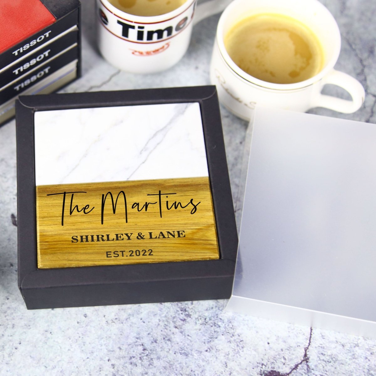 Unique Personalized Stone Cold Coasters Customized Coasters Gifts for Men by Groovy Guy