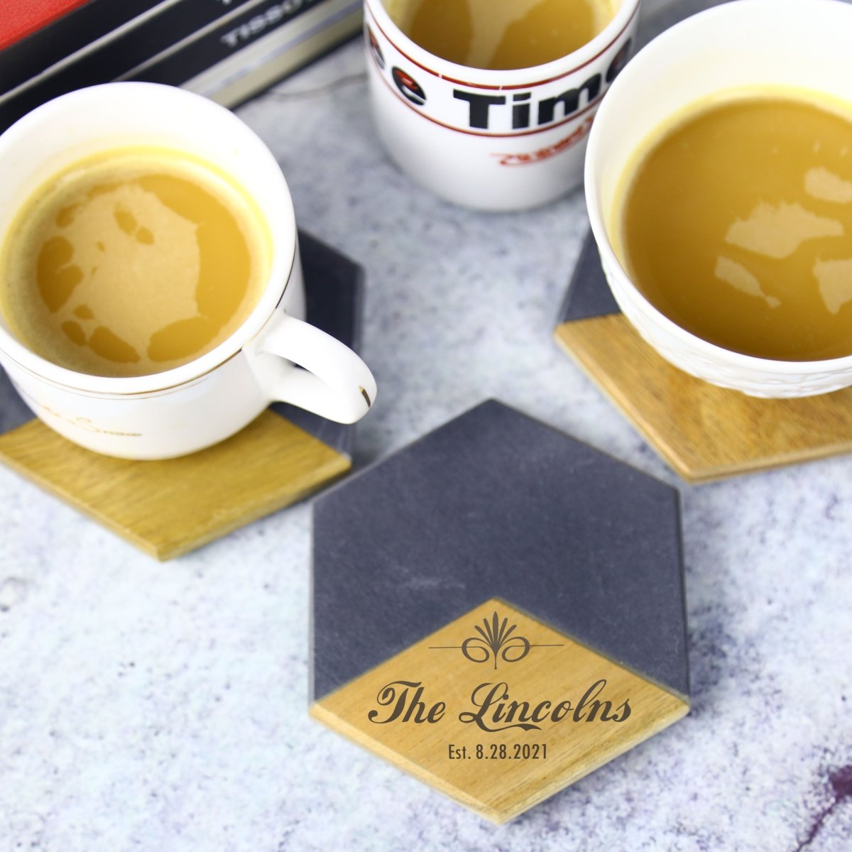 Unique Personalized Classy Coasters Customized Coasters Gifts for Men by Groovy Guy