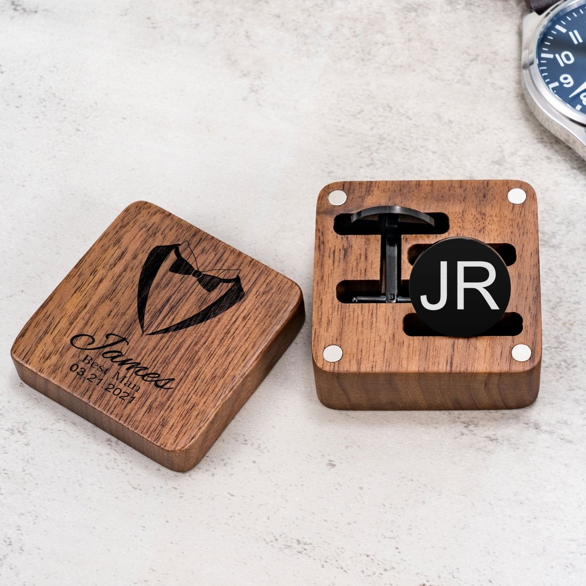 Unique Personalized Classic Cufflinks & Keepsake Box Customized cufflinks Gifts for Men by Groovy Guy