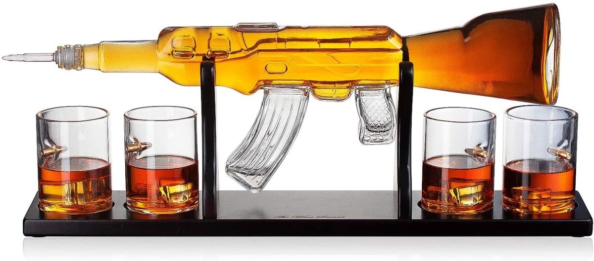 Unique Personalized Rifle Decanter Set Customized Gifts for Men by Groovy Guy