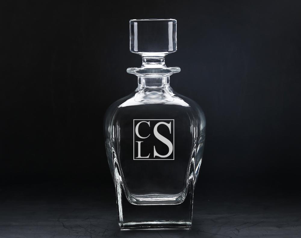 Four Finger Custom-Engraved Decanter Gift Set