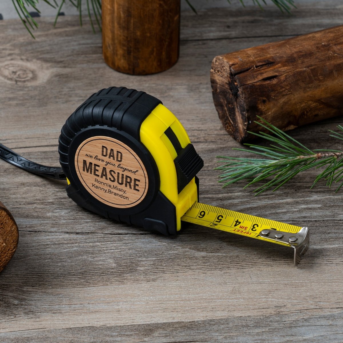 Unique Personalized Dads Tape Measure Customized Tools Gifts for Men by Groovy Guy