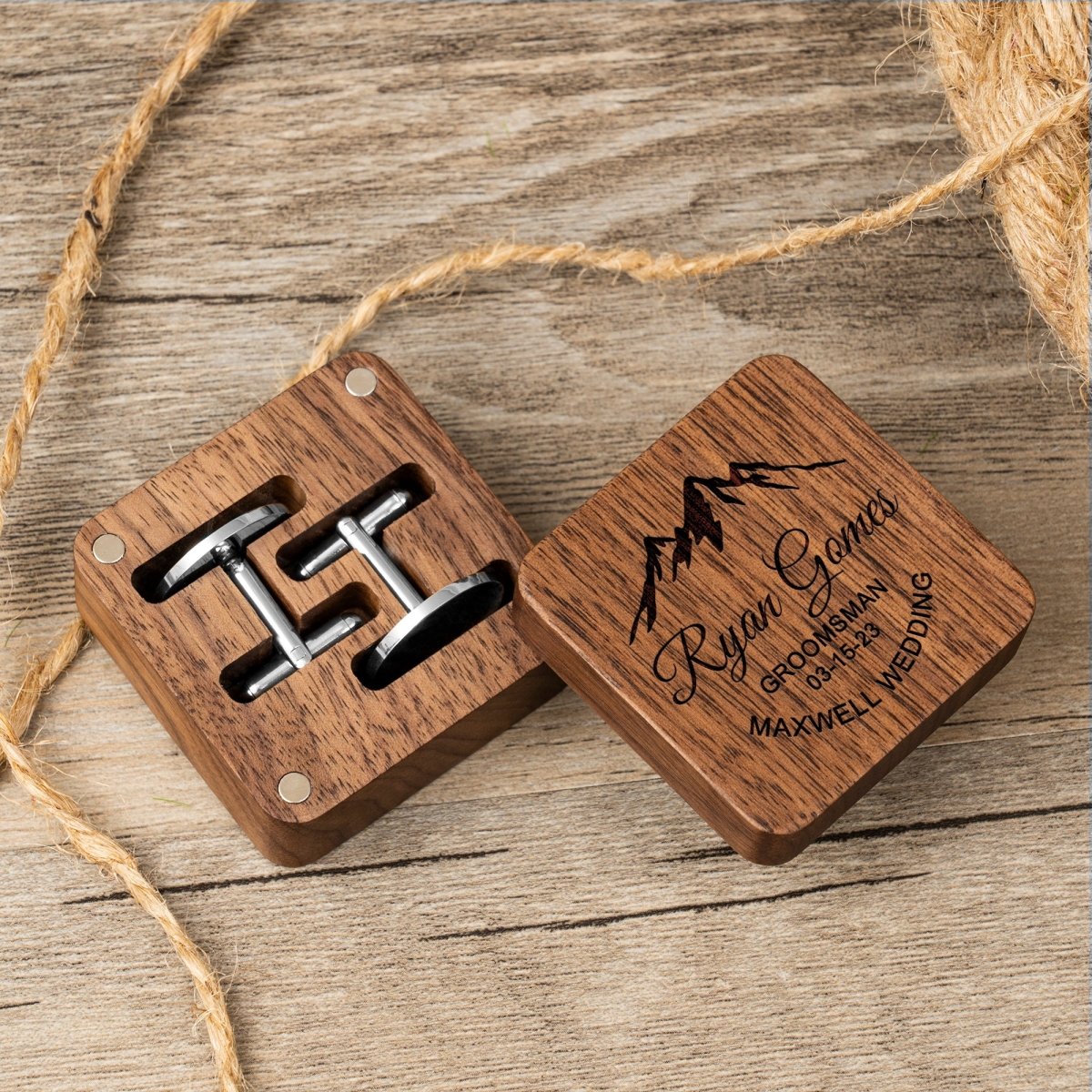 Unique Personalized Classic Cufflinks & Keepsake Box Customized cufflinks Gifts for Men by Groovy Guy