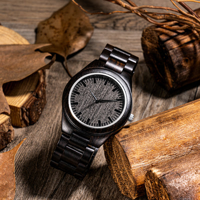 Engraved Wooden Links Watch