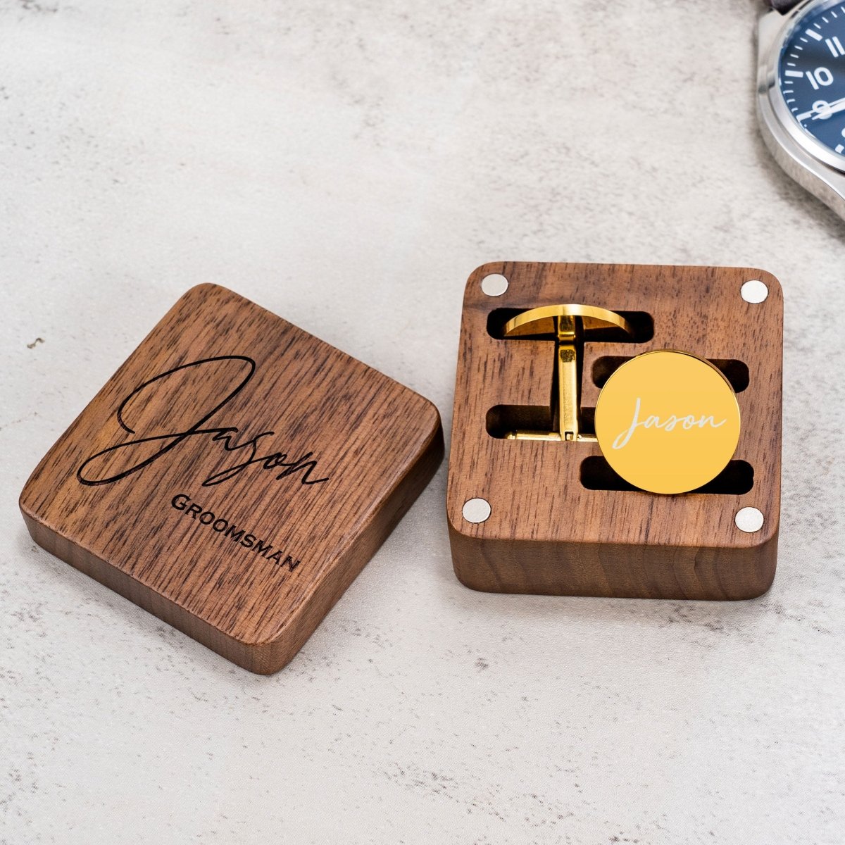 Unique Personalized Classic Cufflinks & Keepsake Box Customized cufflinks Gifts for Men by Groovy Guy