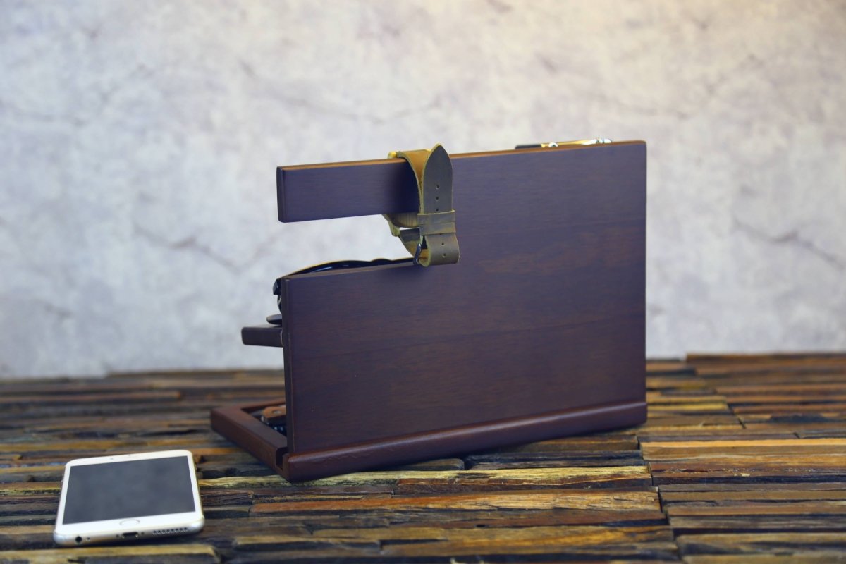 Unique Personalized Wood Nightstand Tray Customized Professional Gifts for Men by Groovy Guy