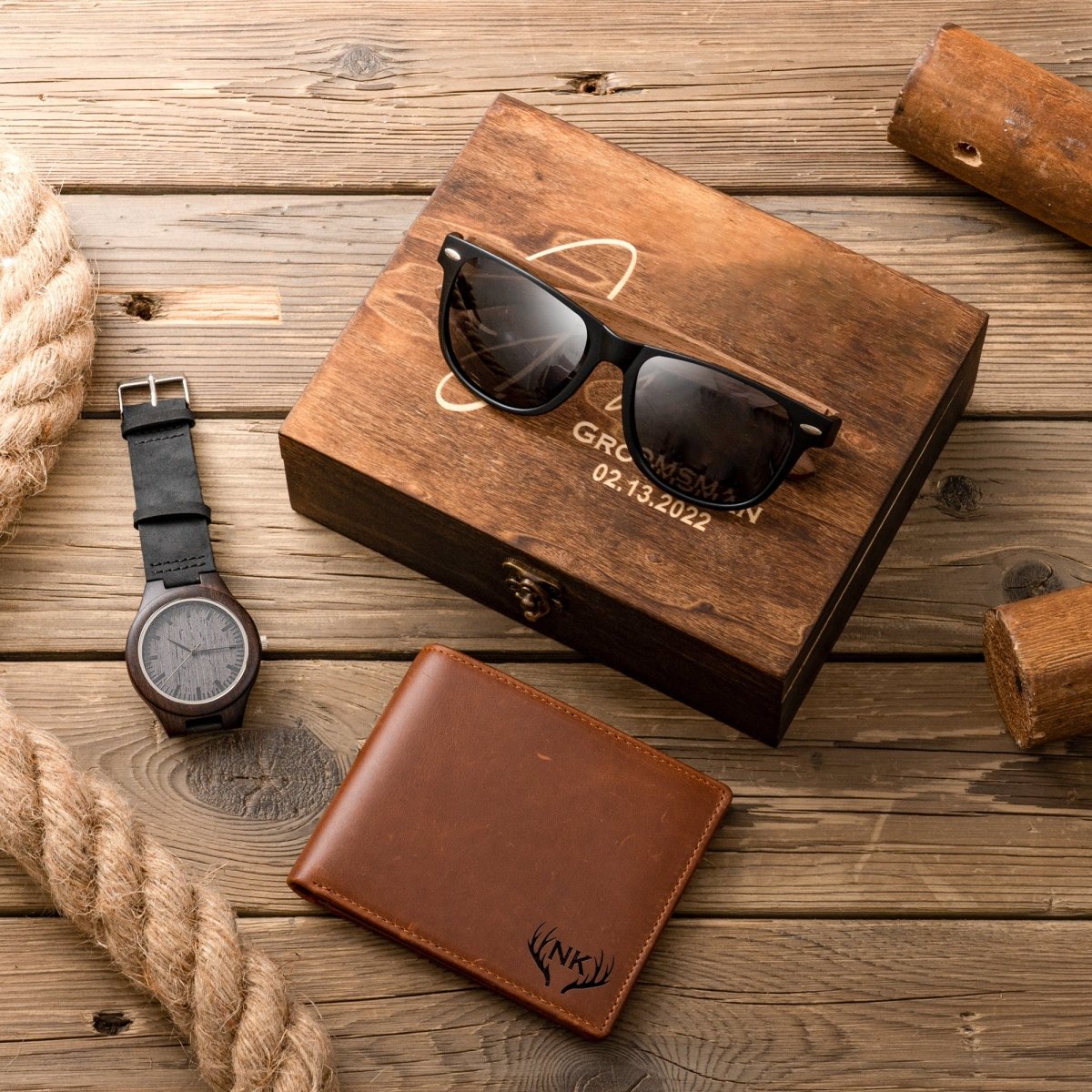 Unique Personalized Men's Stylin' Gift Set Customized Gift Sets Gifts for Men by Groovy Guy