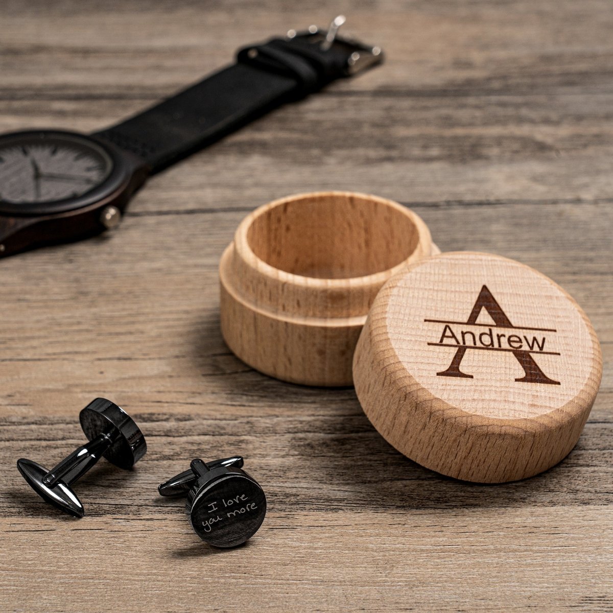 Unique Personalized Engraved Cufflinks Set Customized cufflinks Gifts for Men by Groovy Guy