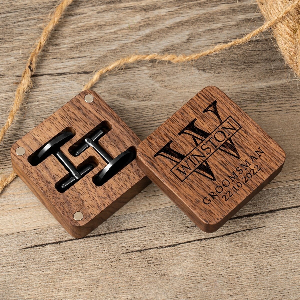 Unique Personalized Classic Cufflinks & Keepsake Box Customized cufflinks Gifts for Men by Groovy Guy